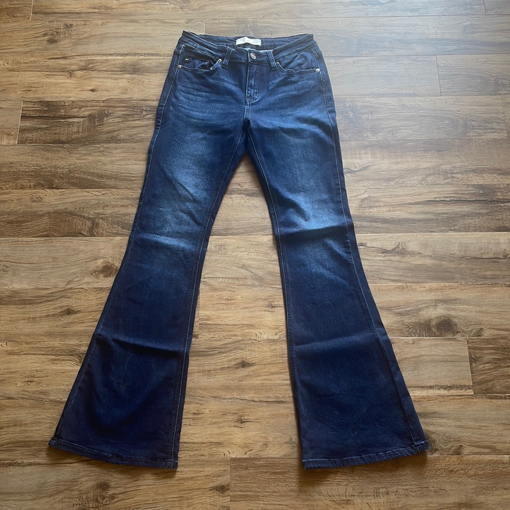 Kancan Dark Wash Flare Jeans